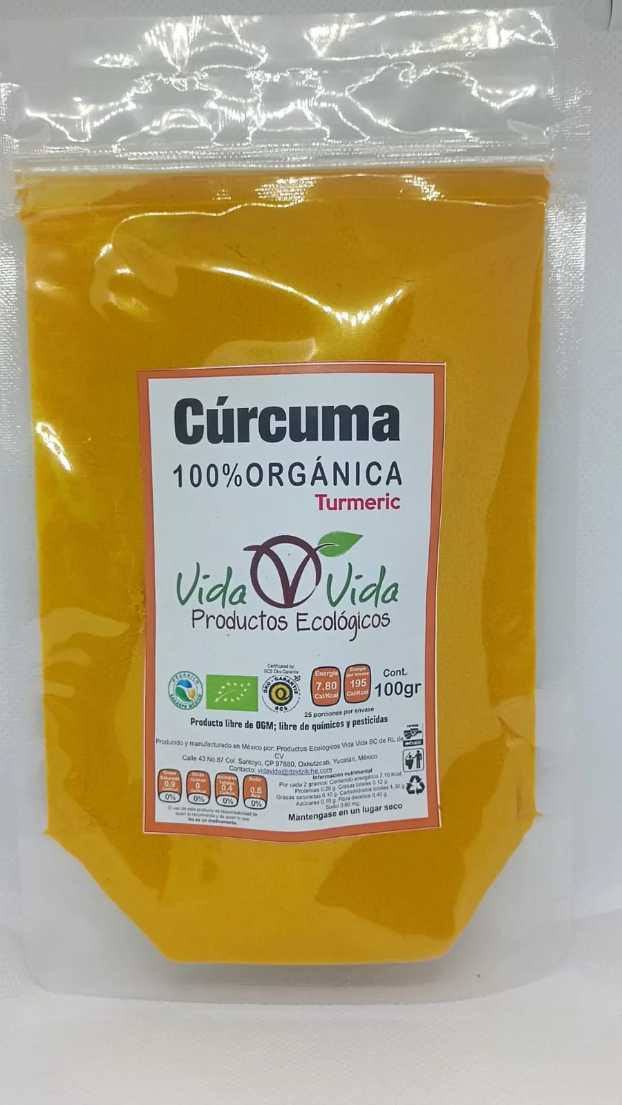 Curcuma 50gr bolsa pouch